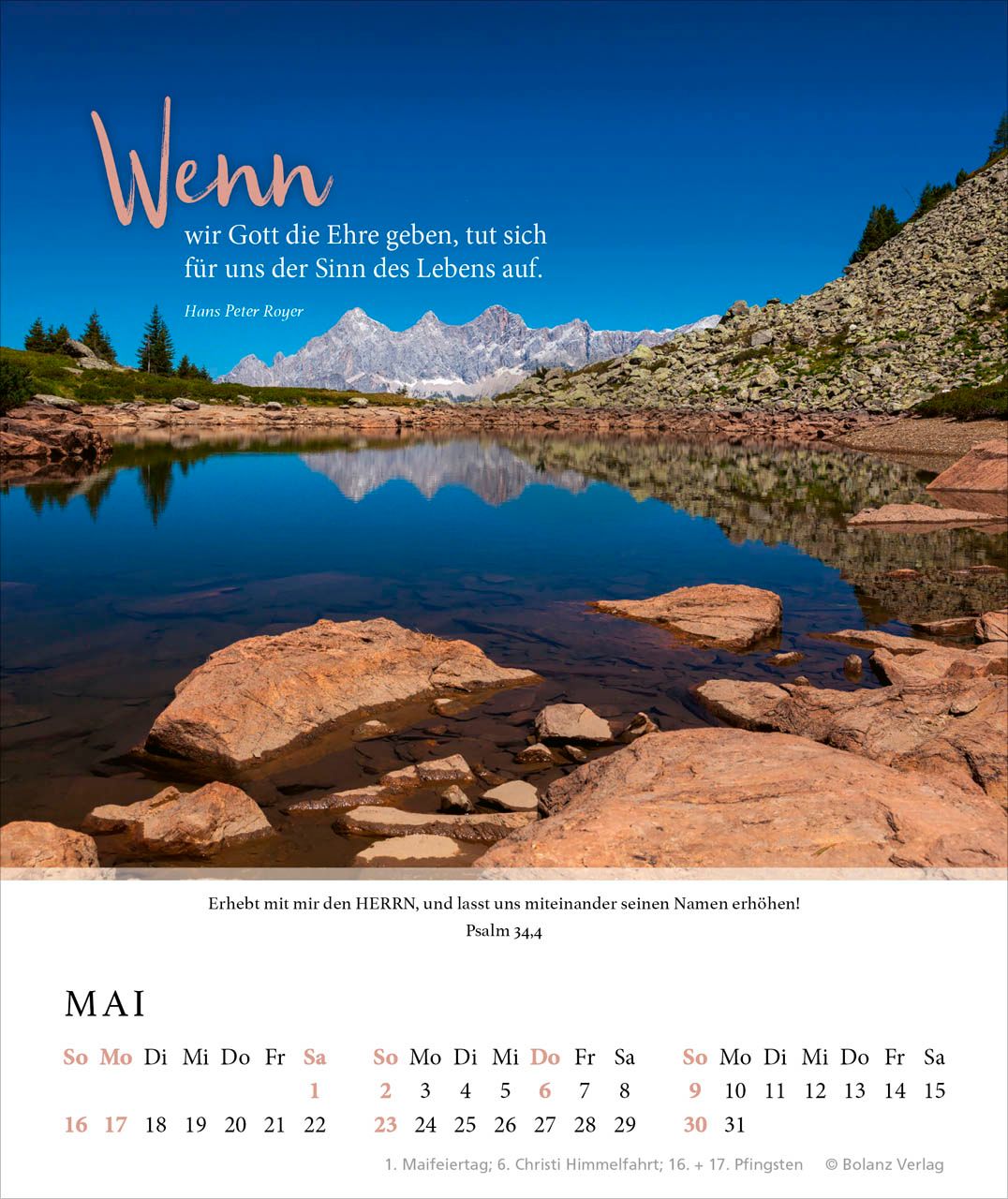 Tischkalender - Fels meiner Stärke 2027