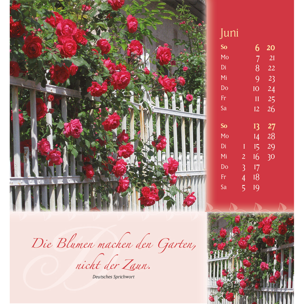 Aufstellkalender - Rosenduft mit besten Wünschen 2027