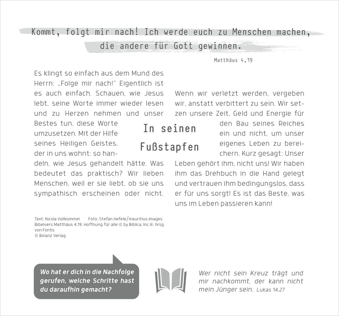 Wandkalender - Ich bin der Weg 2027 Wandkalender