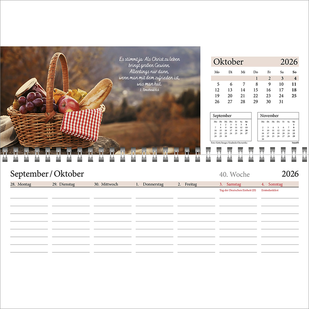 Tischkalender - In deine Hand leg ich den Tag 2026