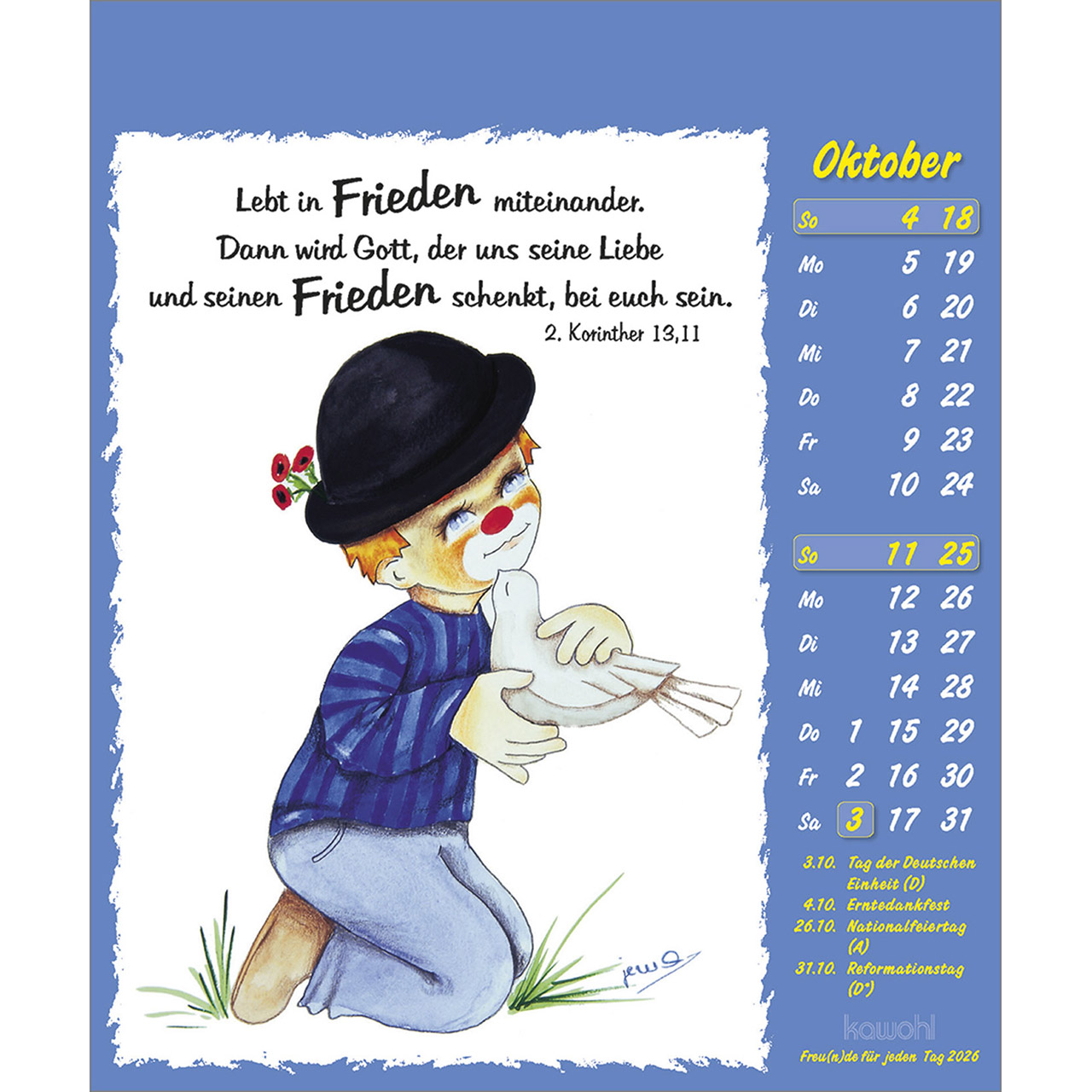 Postkartenkalender - Freu(n)de für jeden Tag 2026