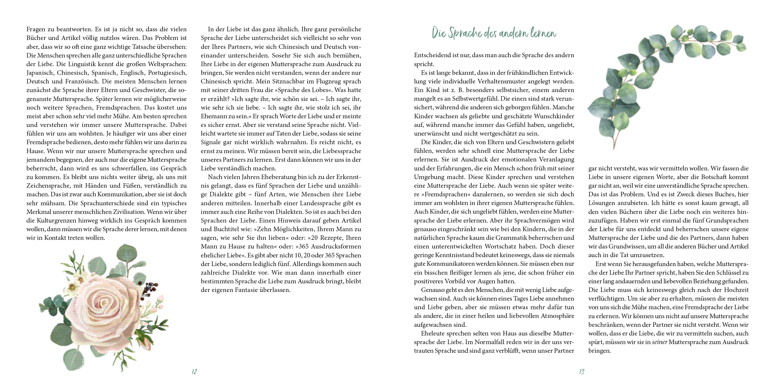 Geschenkbuch - Die 5 Sprachen der Liebe - Blätter