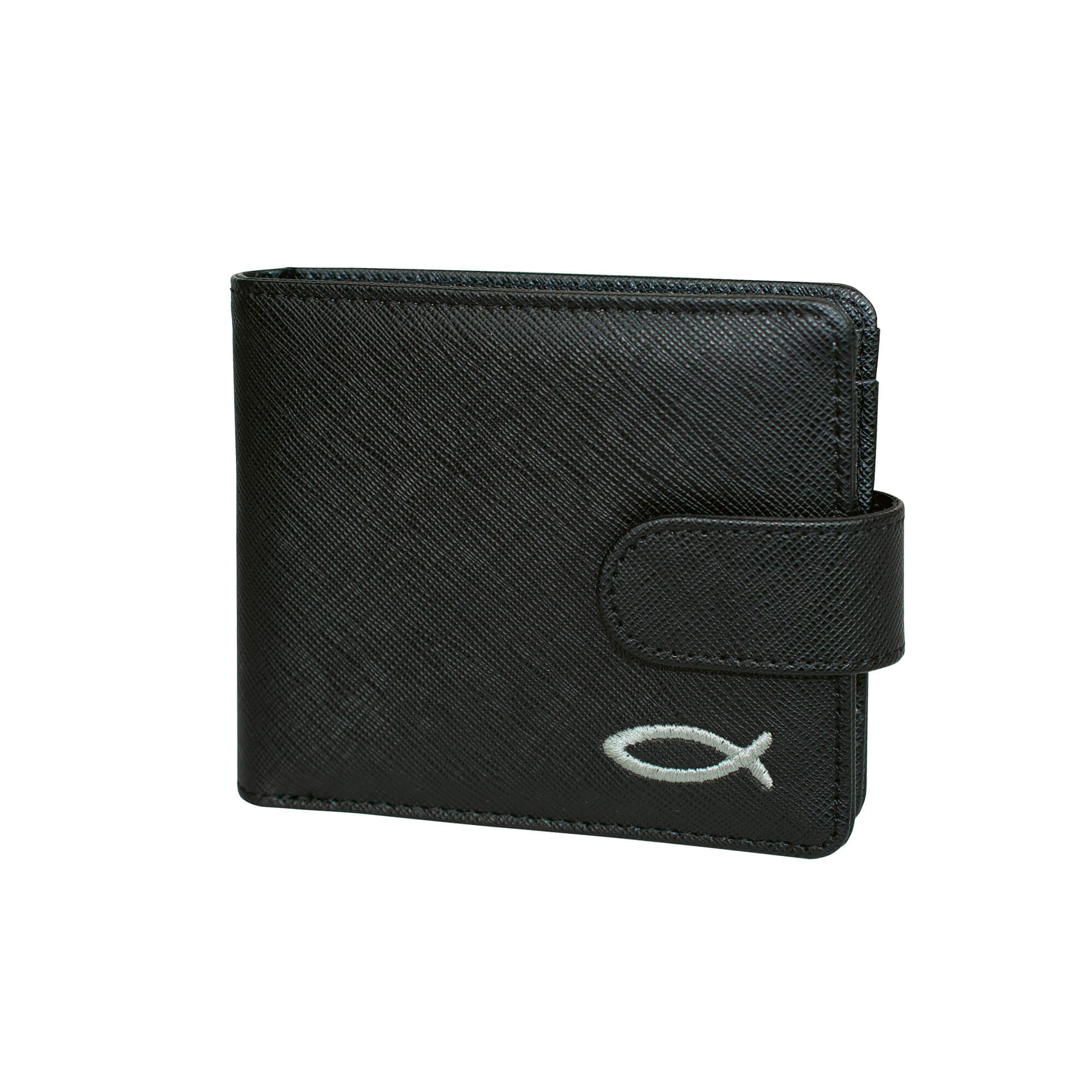 Portemonnaie - Herren-Geldbörse 'Ichthys' Kunstleder, schwarz