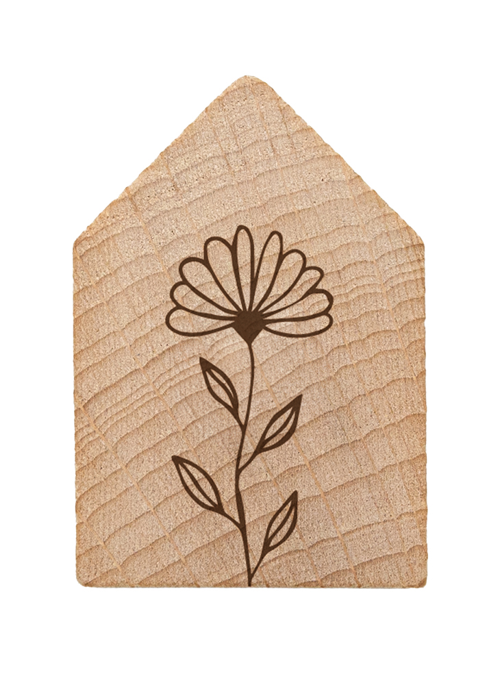 Magnet - Holzhaus Magnet "Blüte"