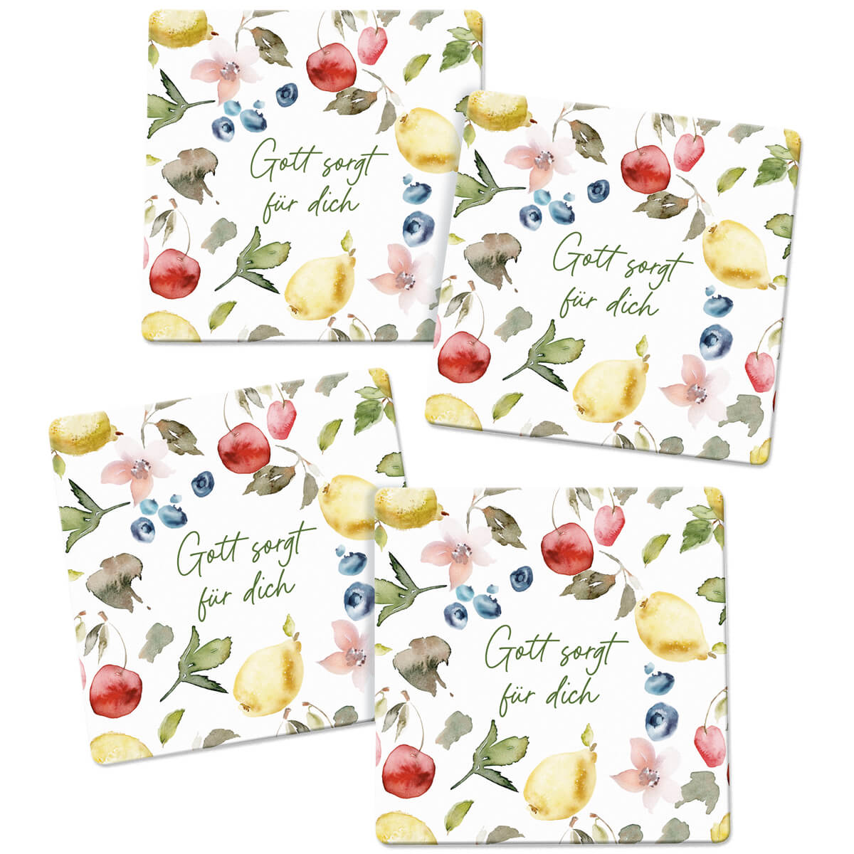 Untersetzer - Untersetzer-Set "Gott sorgt für dich"
