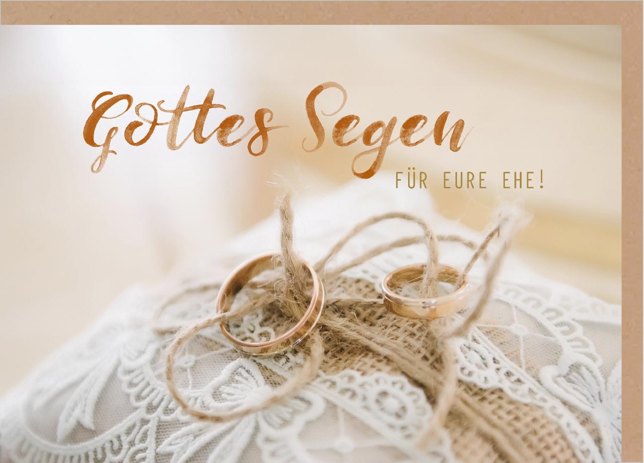 Faltkarte 'Gottes Segen für eure Ehe!'