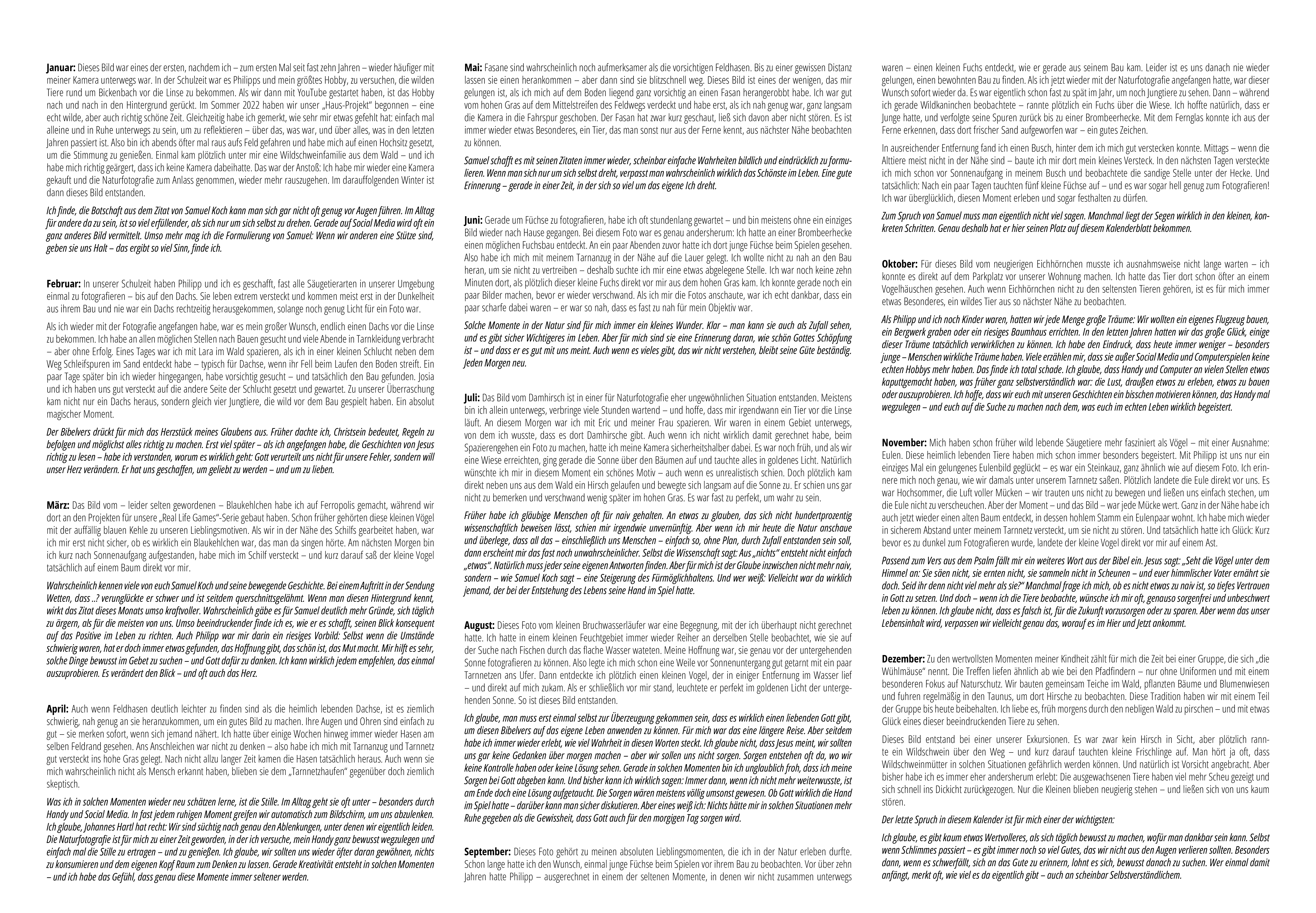 Wandkalender - Real Wildlife 2026