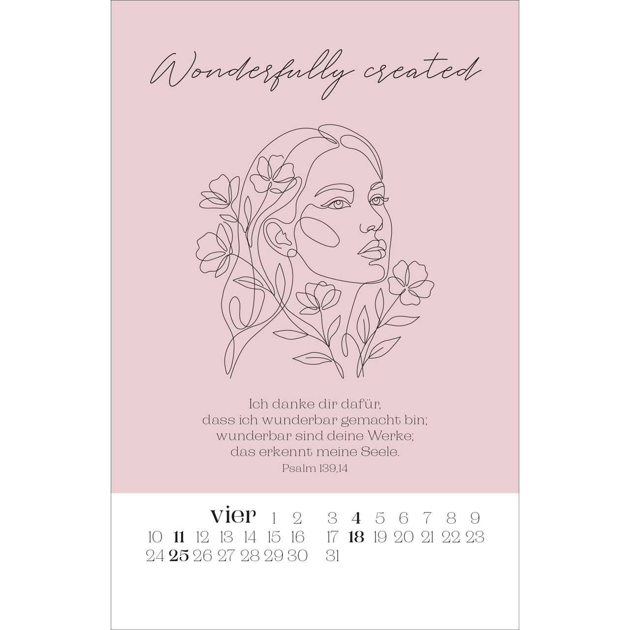 Postkartenkalender - Wonderfully made 2027