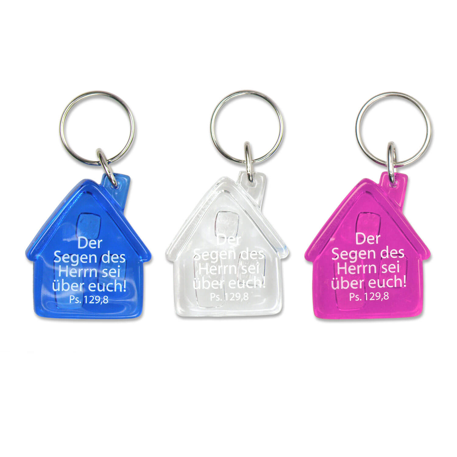 Schlüsselanhänger 'Haus' sortiert