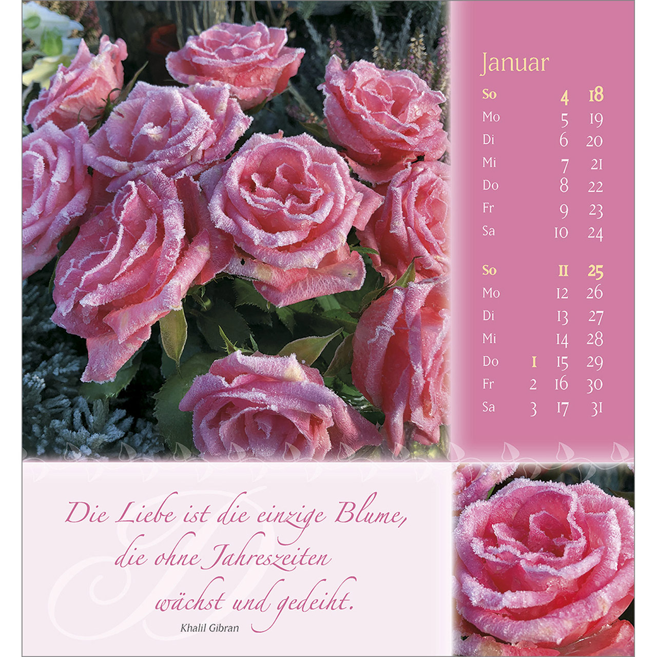 Tischkalender - Rosenduft mit besten Wünschen 2026