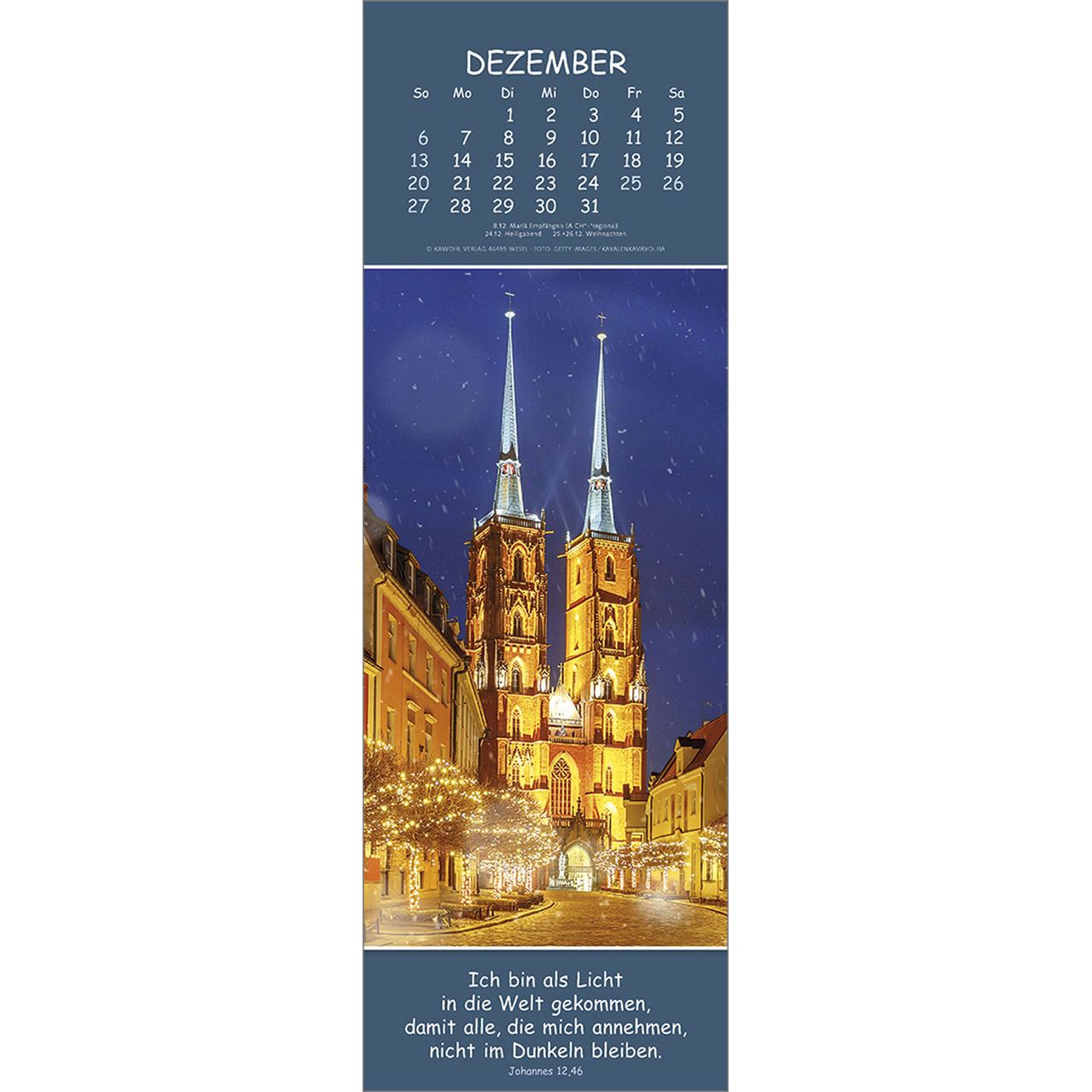 Wandkalender - Gedanken des Friedens 2026