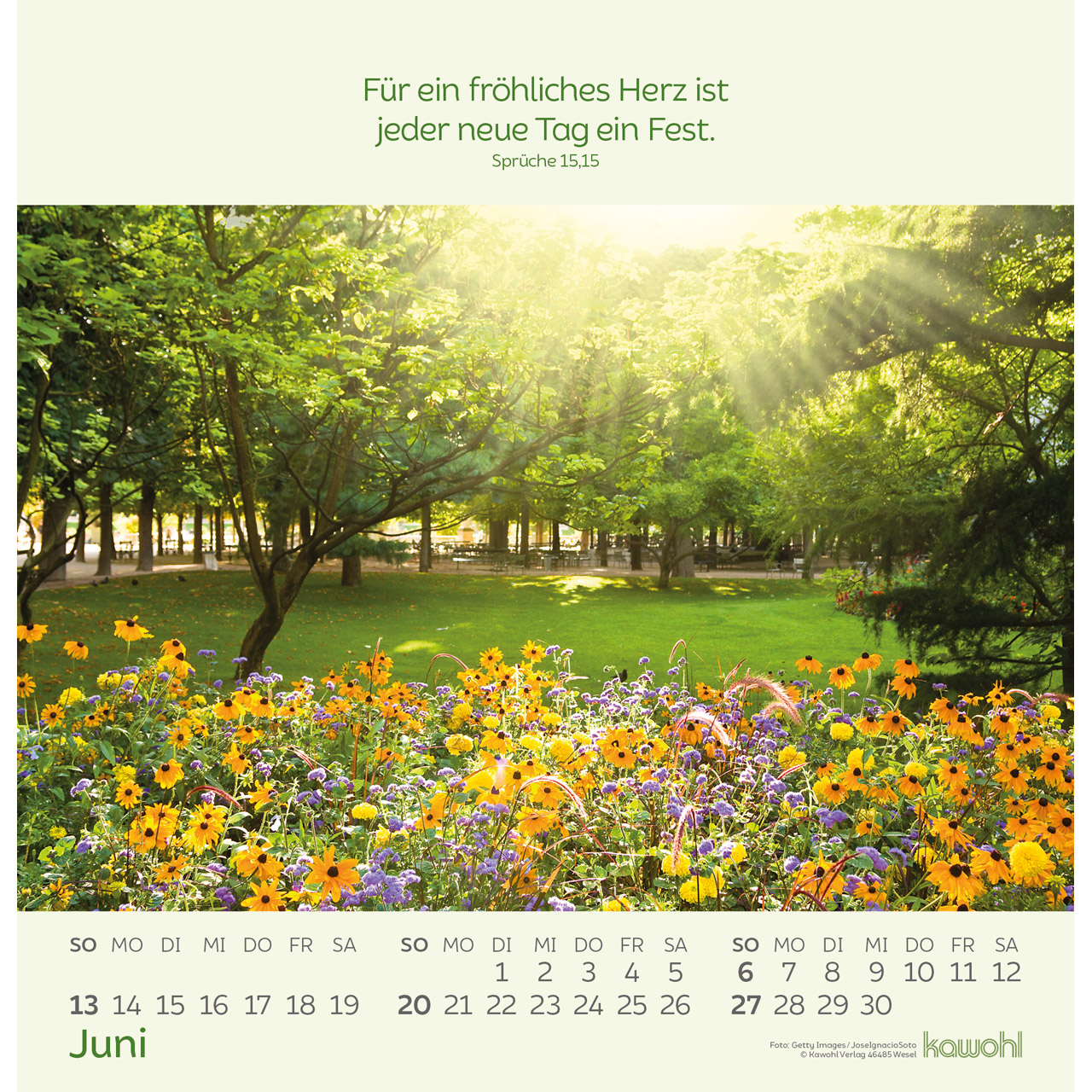 Wandkalender - Blumengrüße 2027