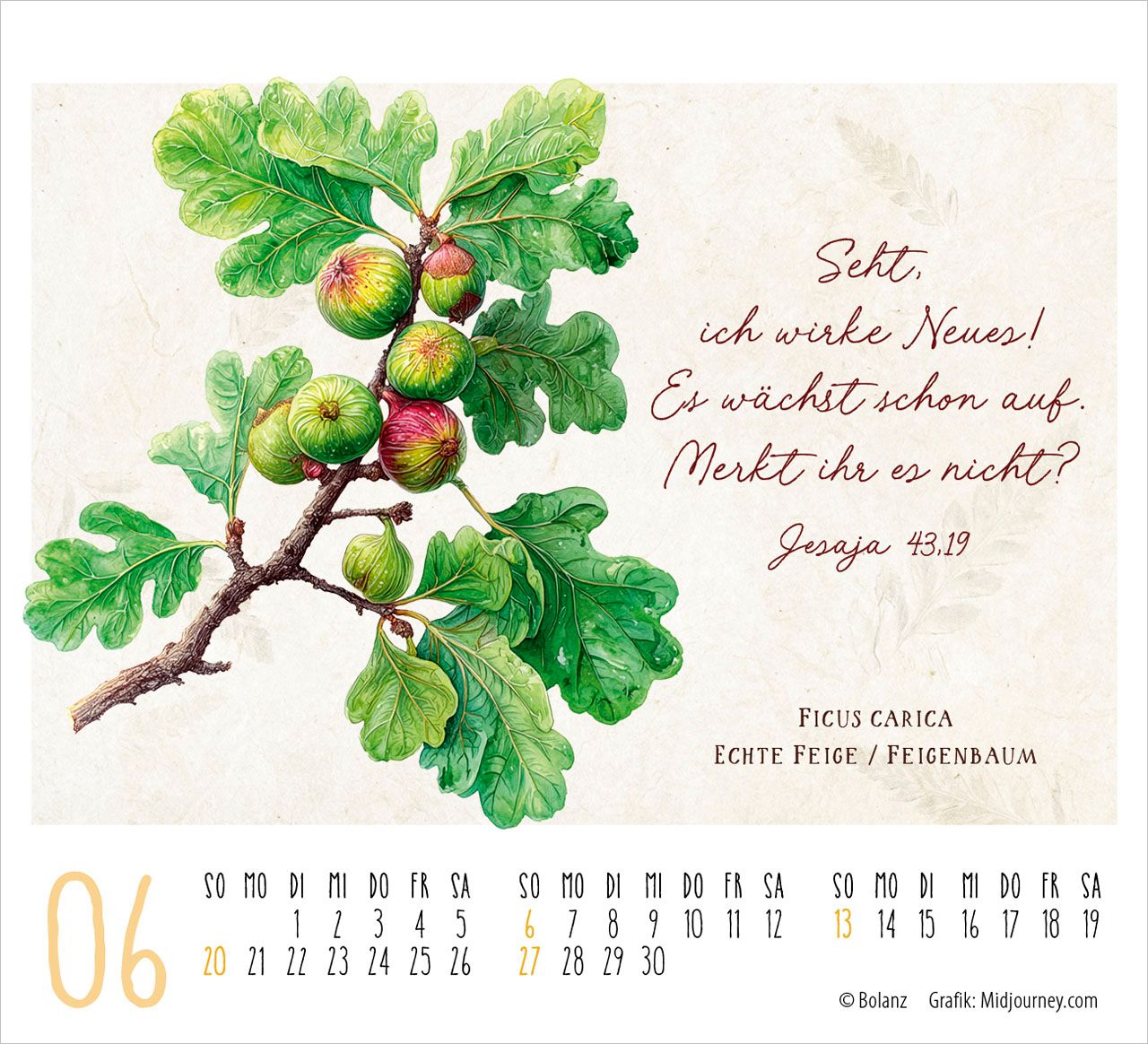 Aufstellkalender - Kunstwerke des Schöpfers 2027