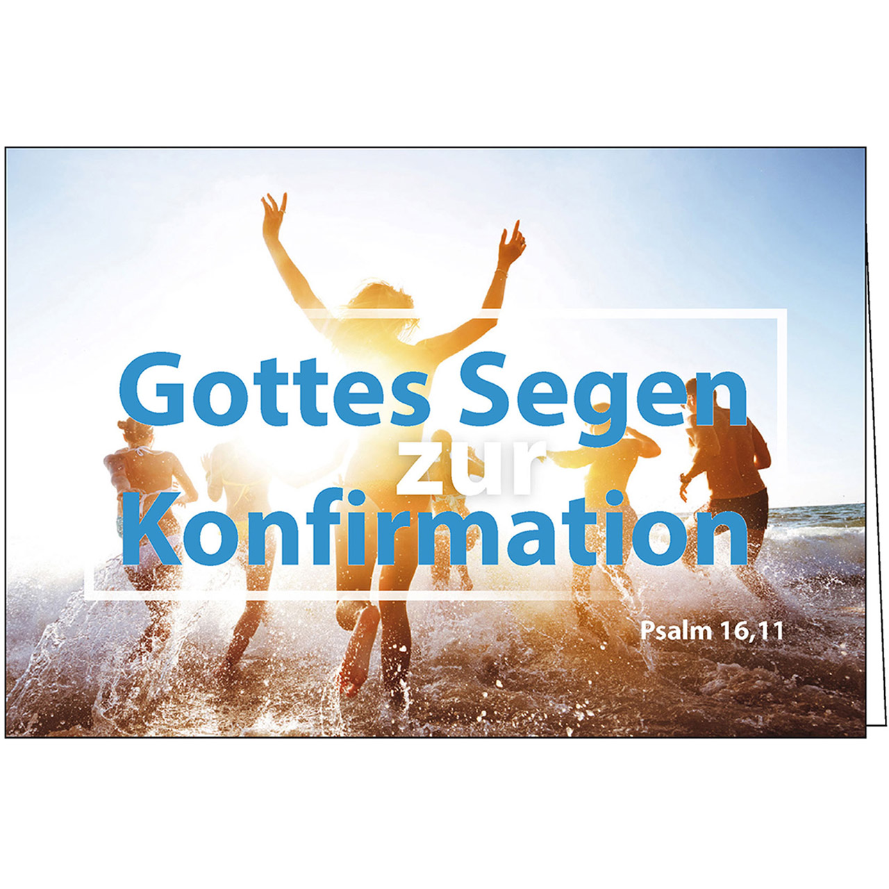 Gottes Segen zur Konfirmation Faltkarte - Gottes Segen zur Konfirmation - Menschen Strand