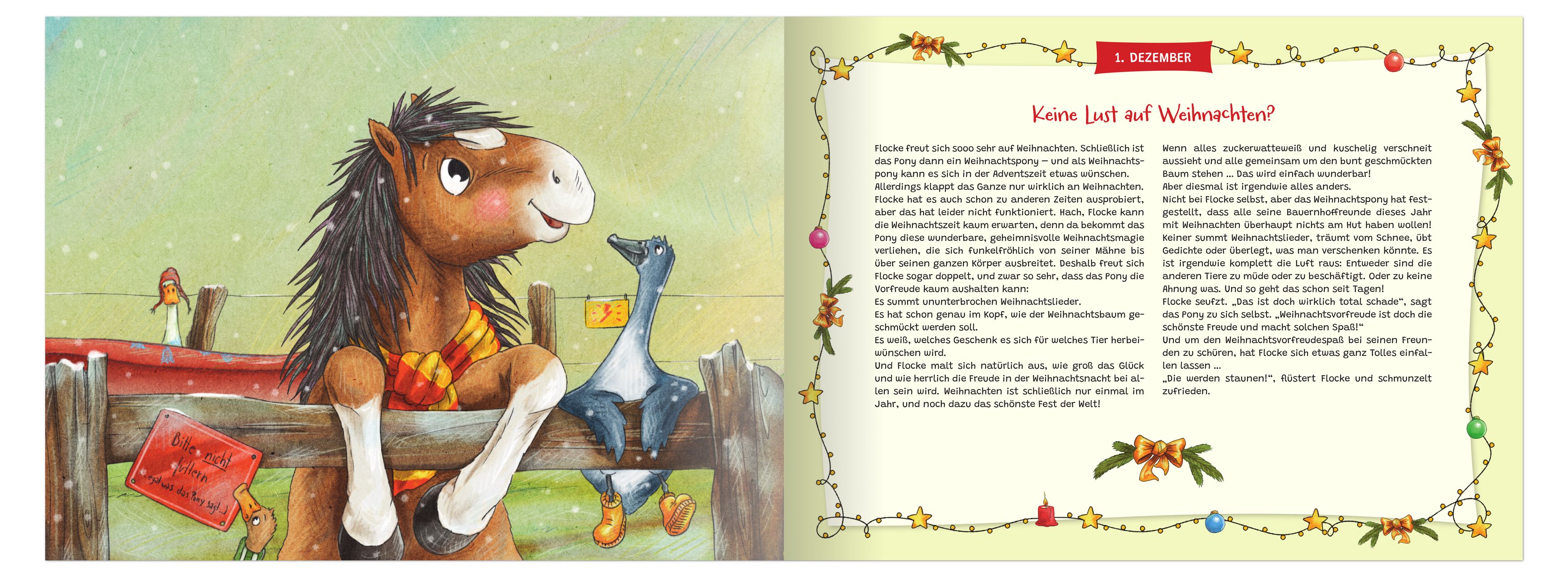 Adventskalender - Flocke, das Weihnachtspony