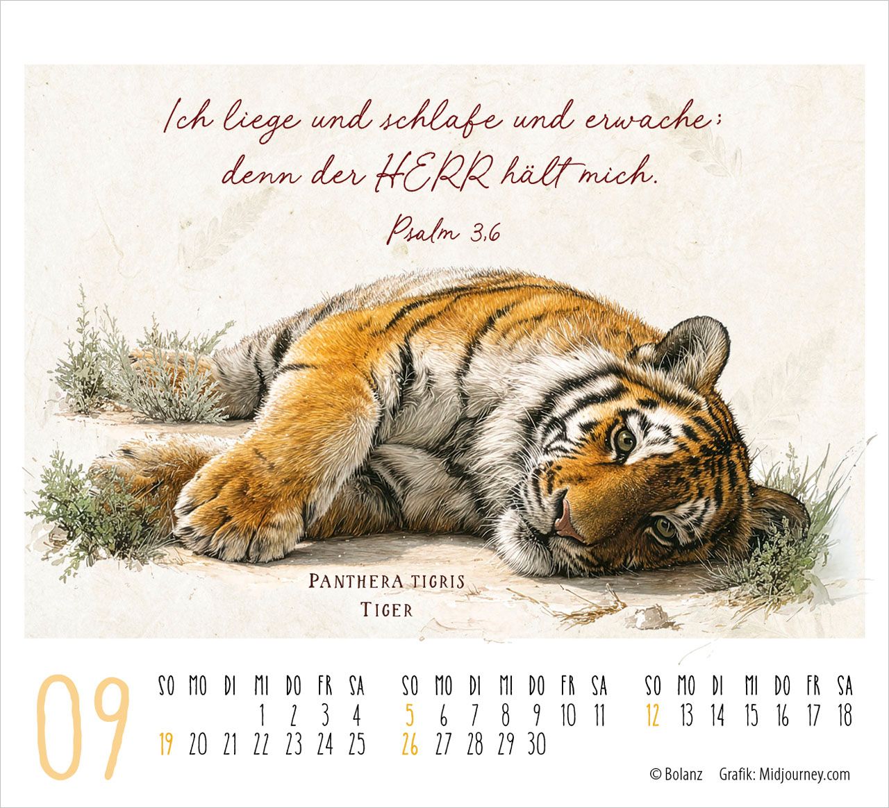 Aufstellkalender - Kunstwerke des Schöpfers 2027