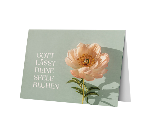 Faltkarte - Faltkarte 'Gott lässt deine Seele blühen' - Blume