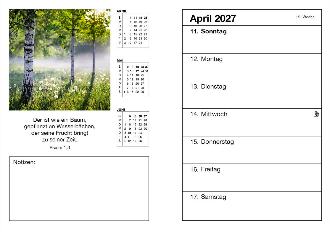 Terminkalender - Farbfoto Agenda 2027