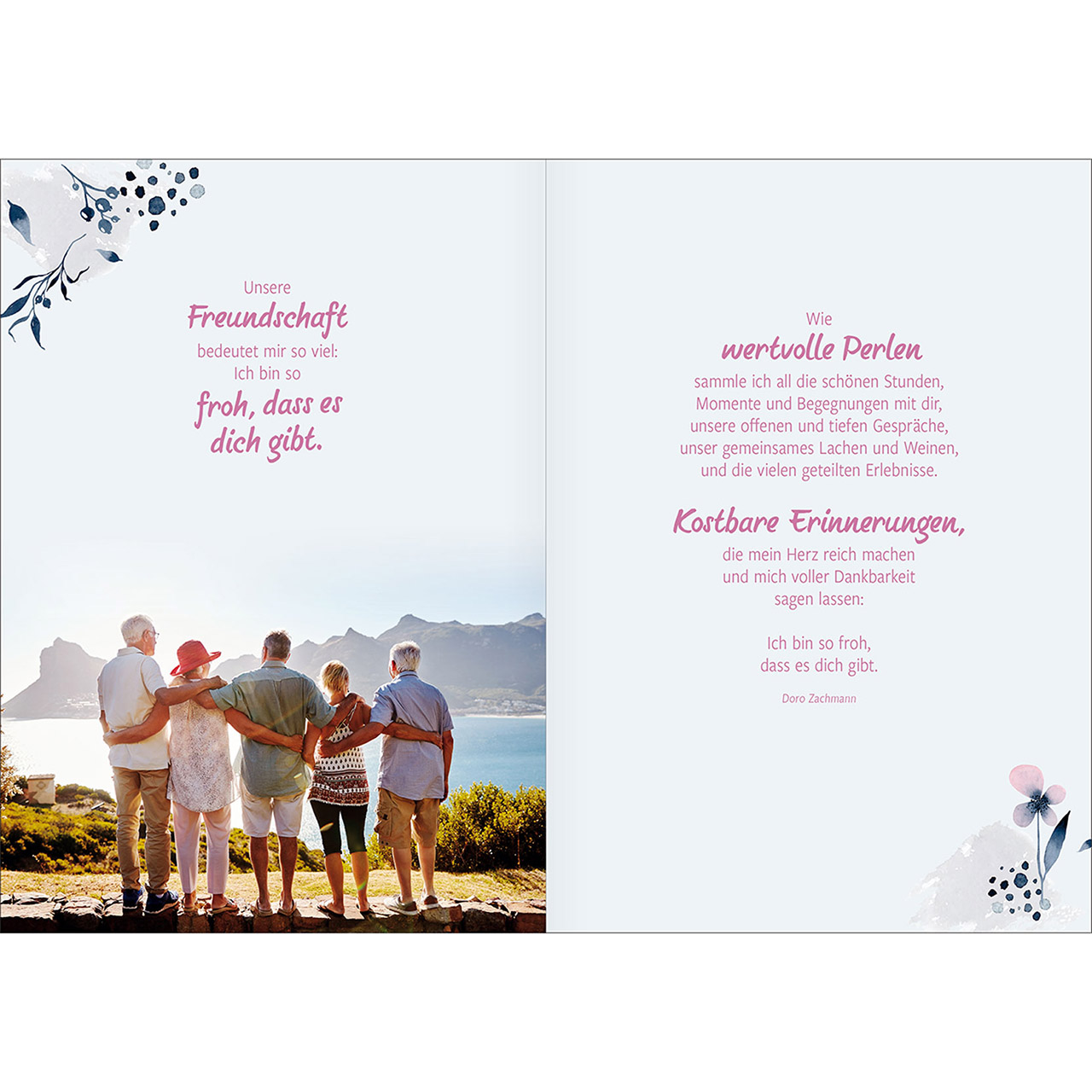 Buch - Meine Lebensbegleiter - Familie und Freunde - Blumen Zeichnung Grafik