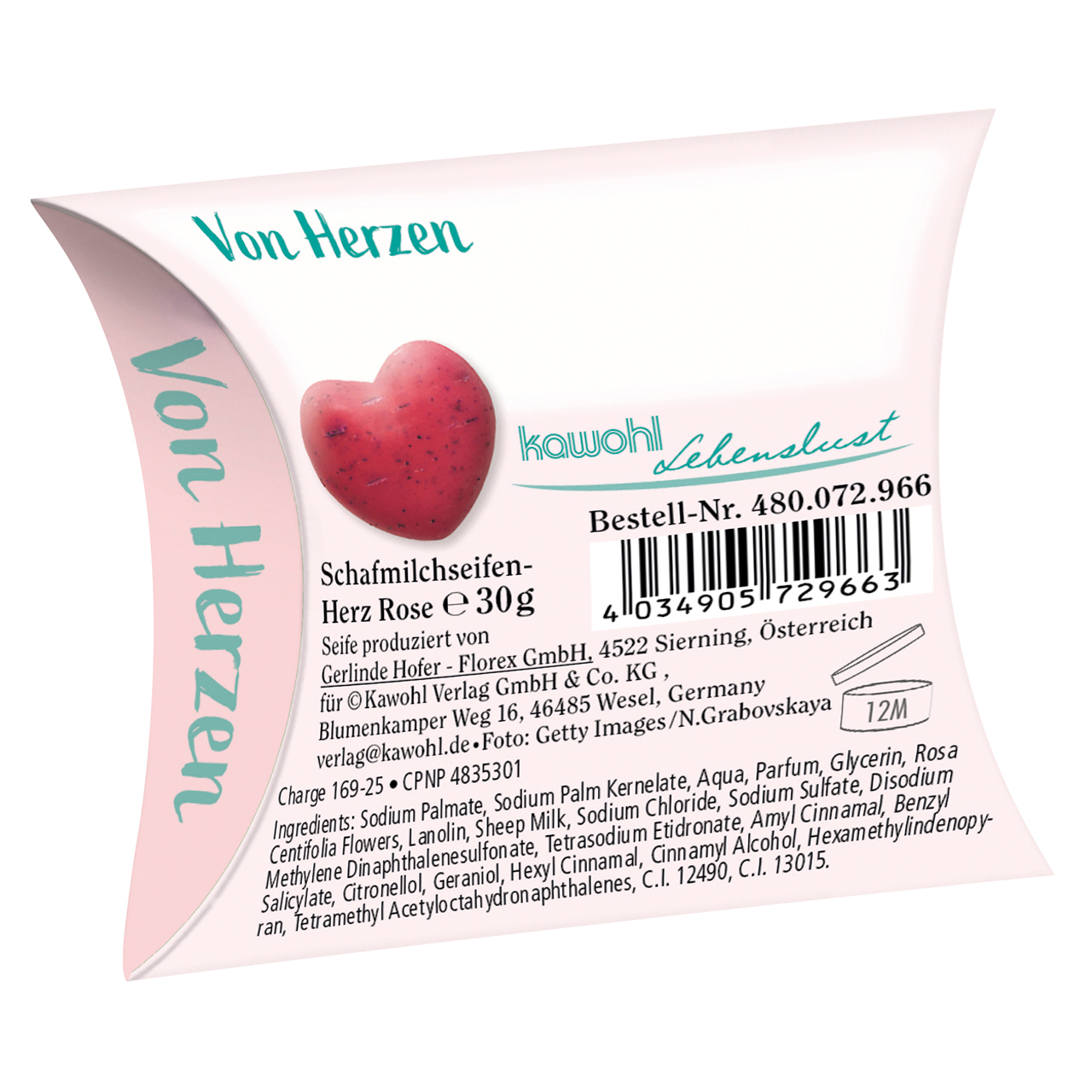 Seife - fest - Zum Geburtstag viel Glück und viel Segen! - Geschenk Rose