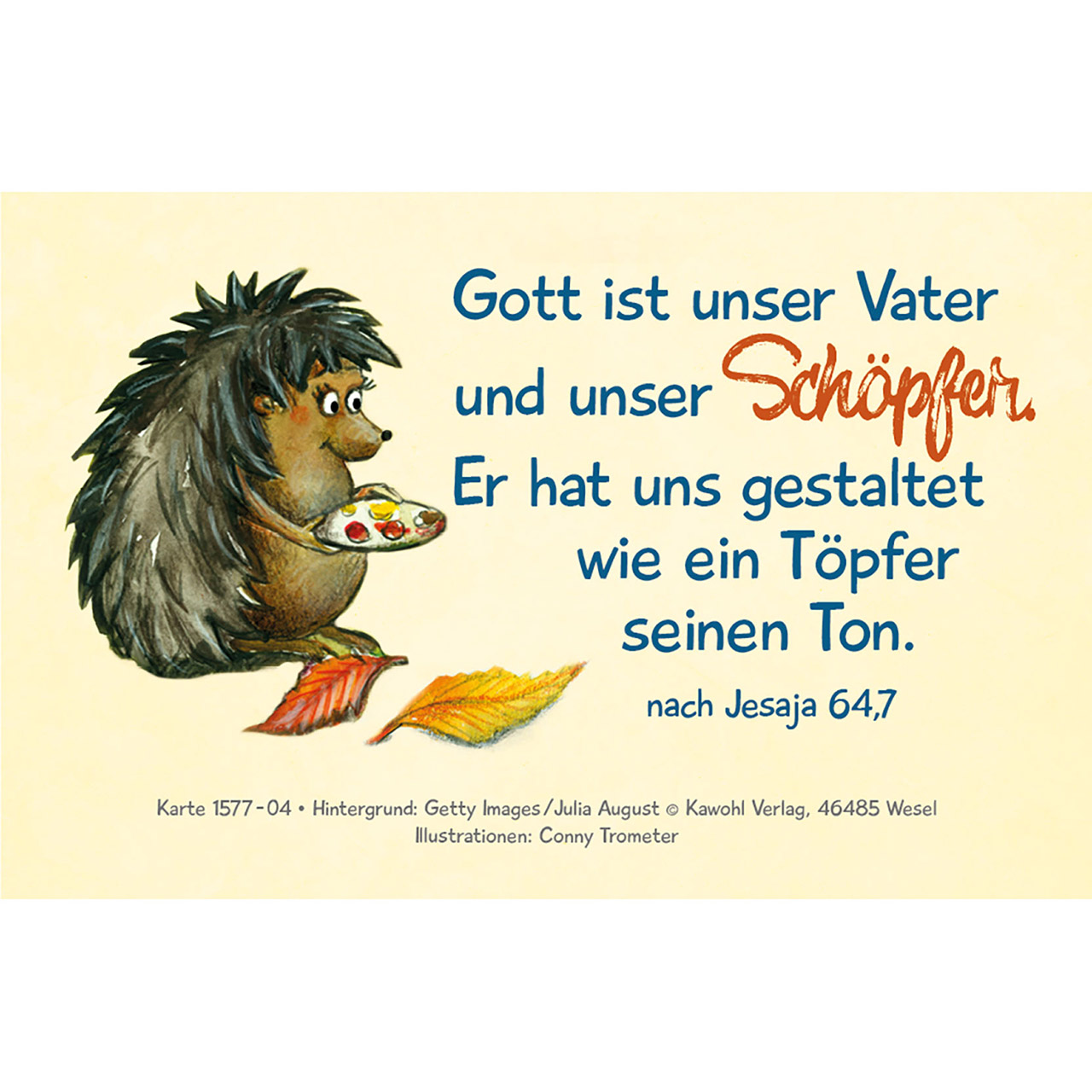 Karten-Box Kunststoff - Entdecke Gottes Liebe - Bibel-Impulse für Kinder - Igel Sonnenblume Herz Schmetterling