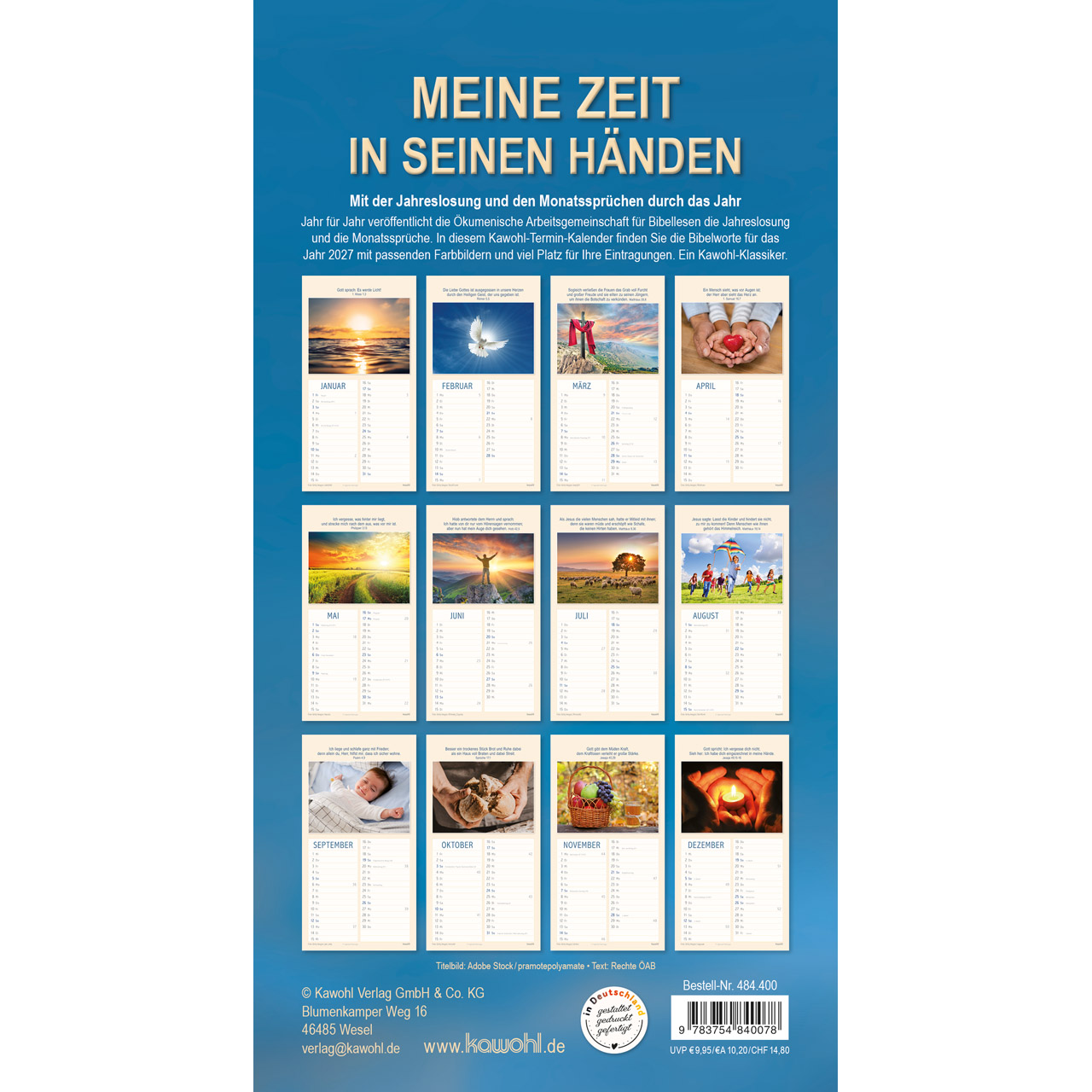 Terminkalender - Meine Zeit in seinen Händen 2027