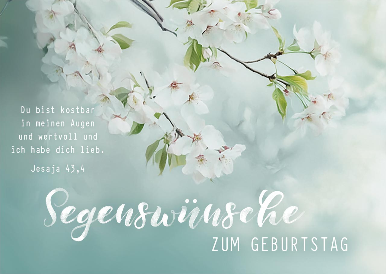 Postkarten - Postkarte Geburtstag Jesaja 43,4 (12 Ex.)