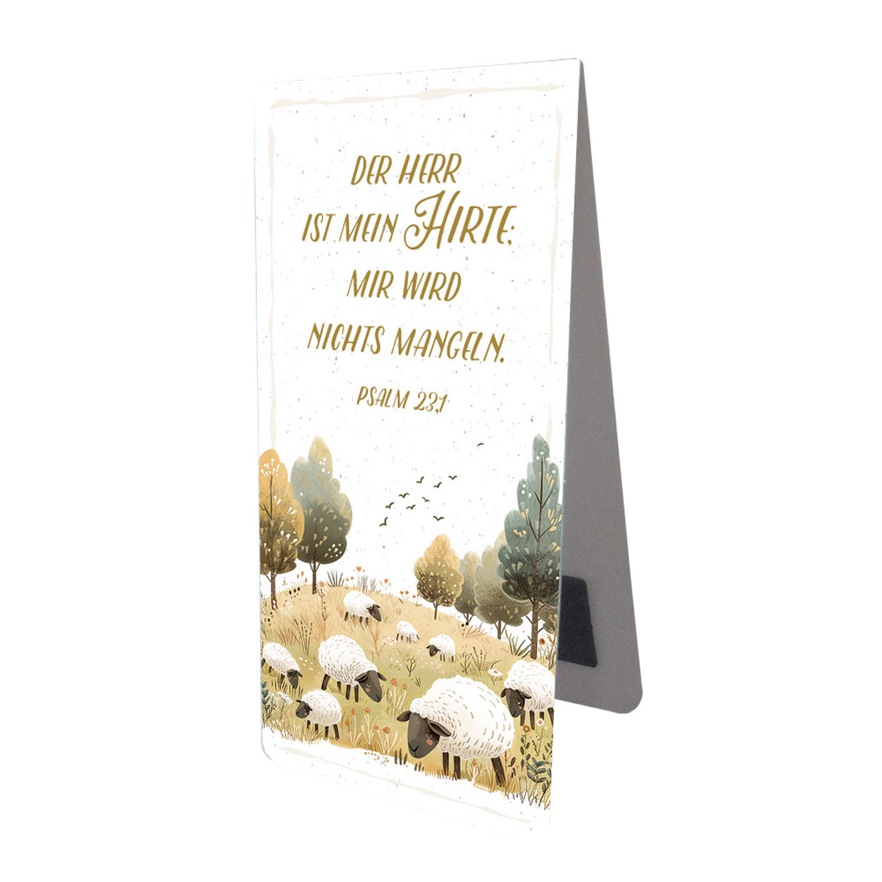 Magnetlesezeichen 'Der Herr ist mein Hirte. Mir wird nichts mangeln. Psalm 23,1'