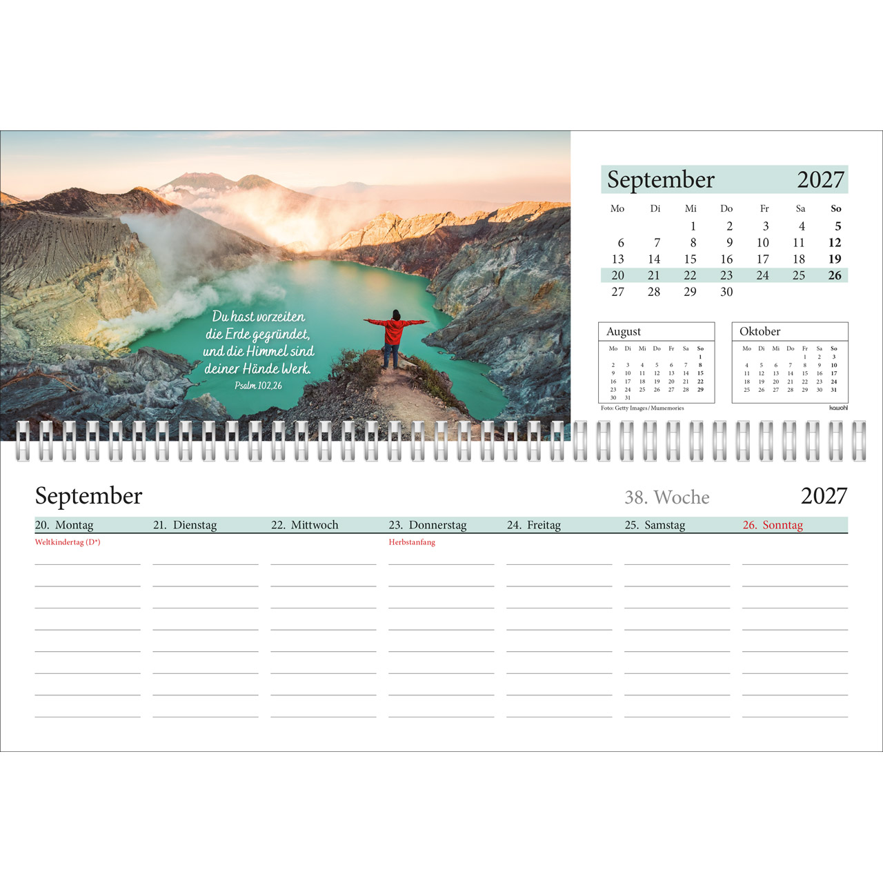 Tischkalender - In deine Hand leg ich den Tag 2027