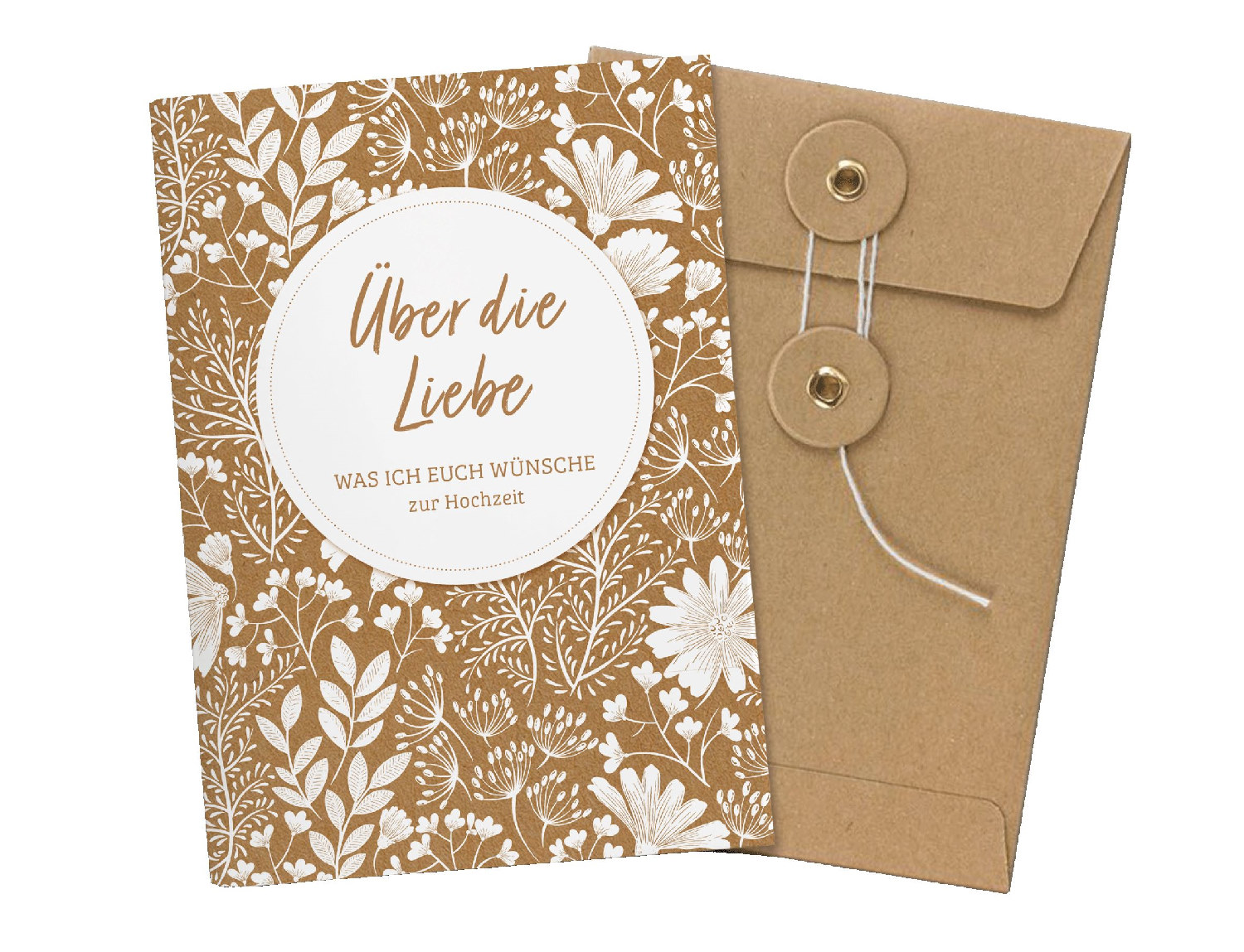 Geschenkbuch - Über die Liebe (Heft) - Blumen Blüten Blätter Zweige grafisch