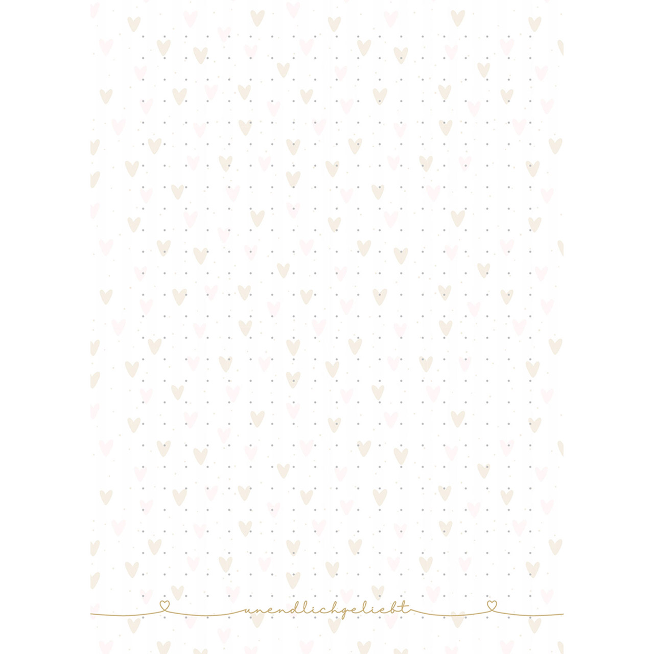 Notizbuch - unendlich geliebt - Herzen Streifen