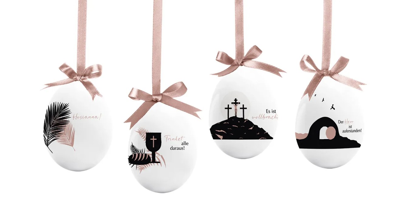 Dekoration - 4er-Set Ostereier "Passion Jesu"