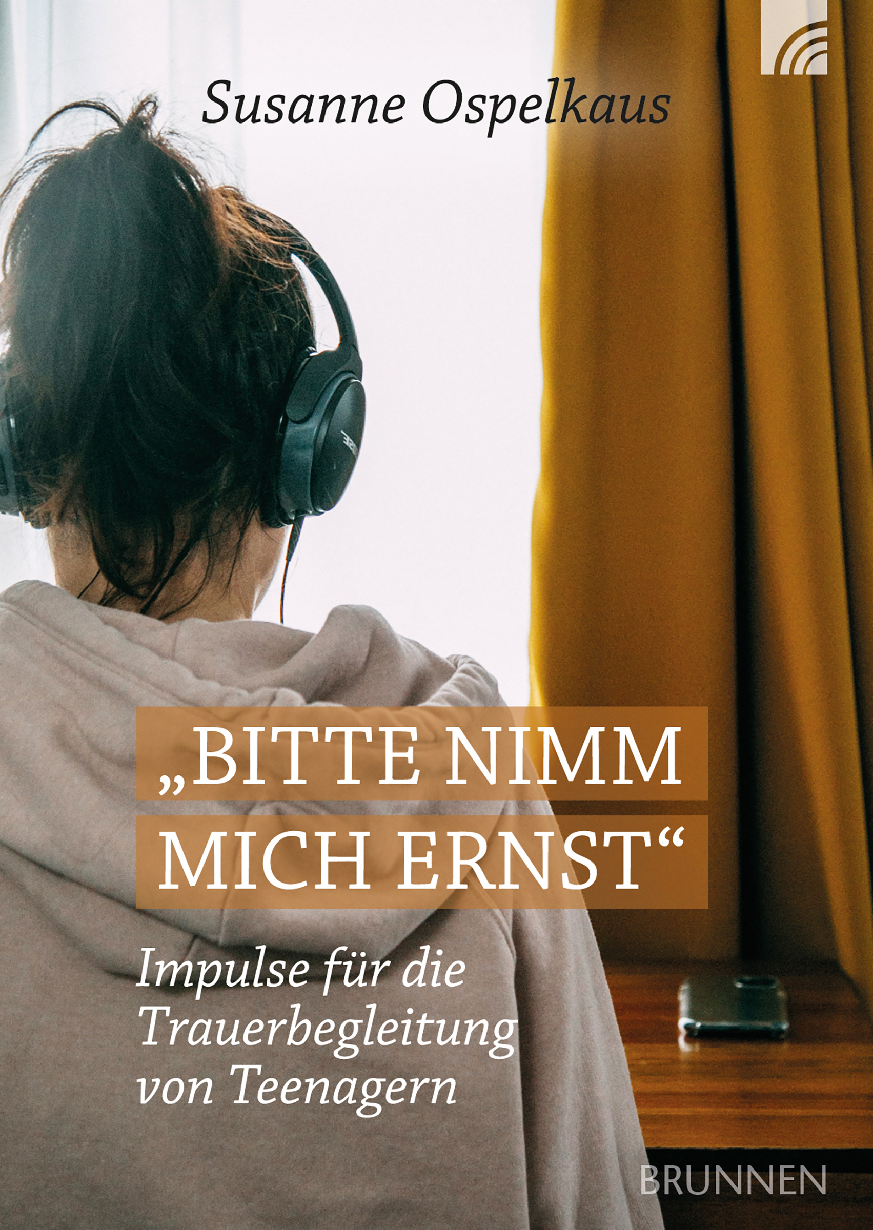 Buch - Bitte nimm mich ernst! - Mensch Kopfhörrer Handy Tisch Fenster Gardine
