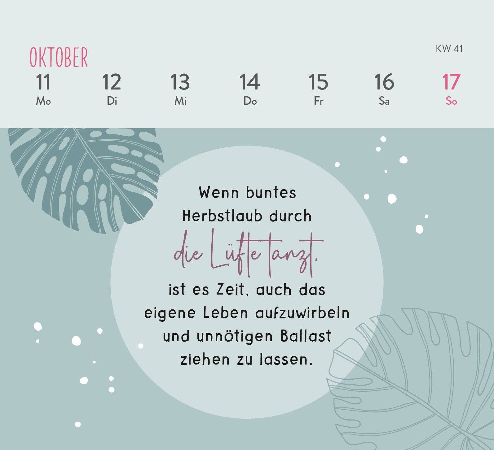 Aufstellkalender - Einatmen. Ausatmen. Sein. 2027