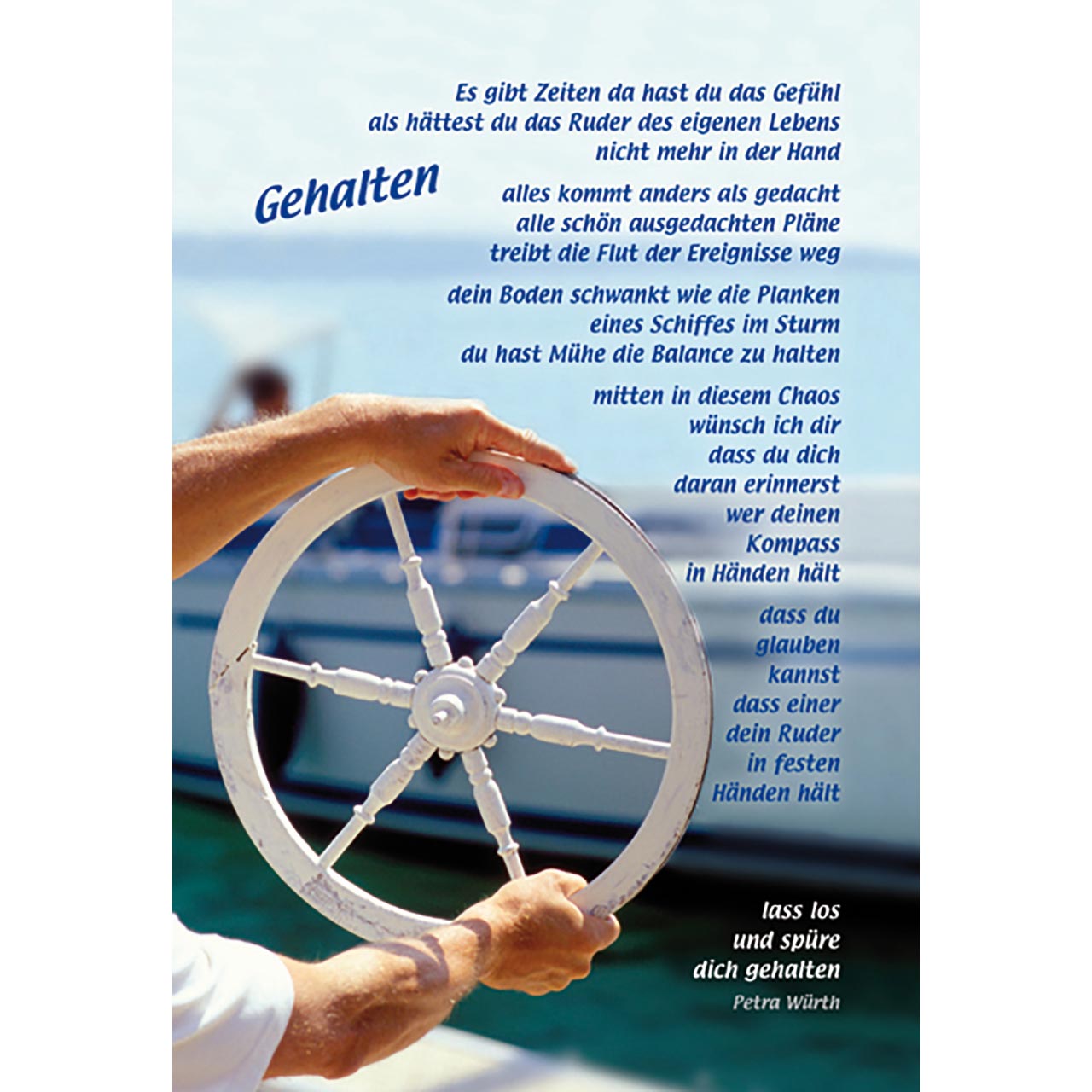 Mini-Karten-Buch - Voller Hoffnung - Hand- und Fuß-Motive / Anker