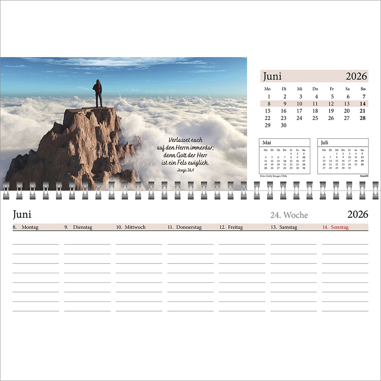 Tischkalender - In deine Hand leg ich den Tag 2026
