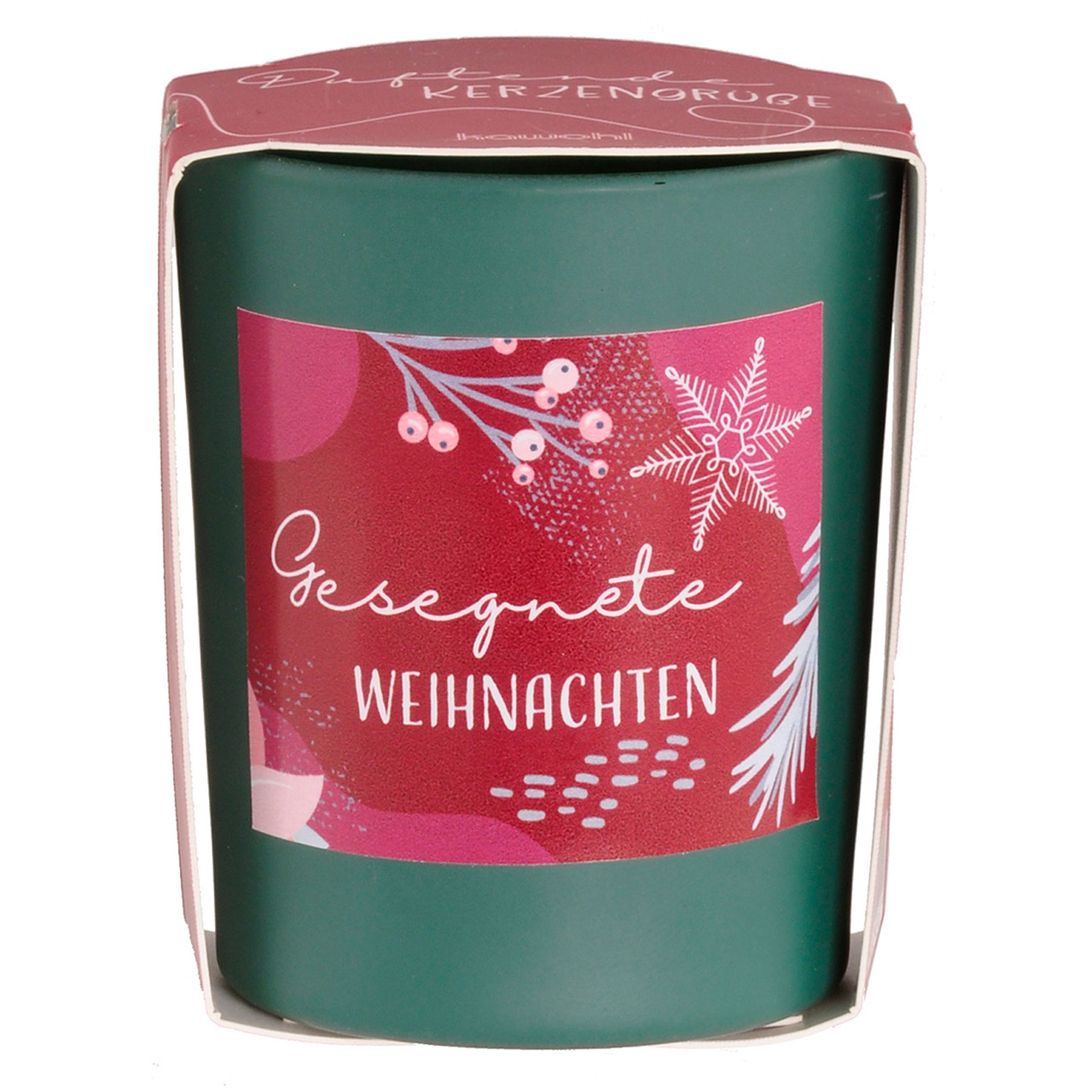 Duftkerze - Gesegnete Weihnachten - Sterne Zweig Deko