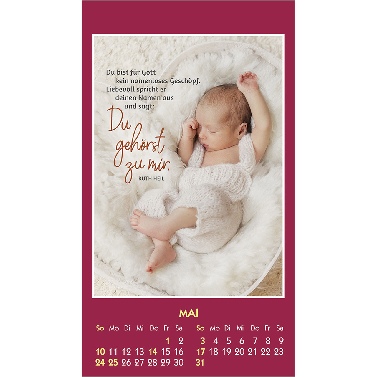 Aufkleberkalender - Du bist unendlich wertvoll 2026