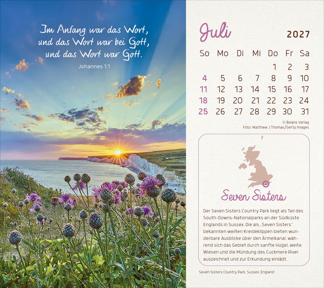 Tischkalender - Faszinierende Schöpfung 2027 Tischkalender