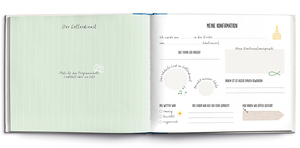 Gästebuch - Meine Konfirmation in einem Buch