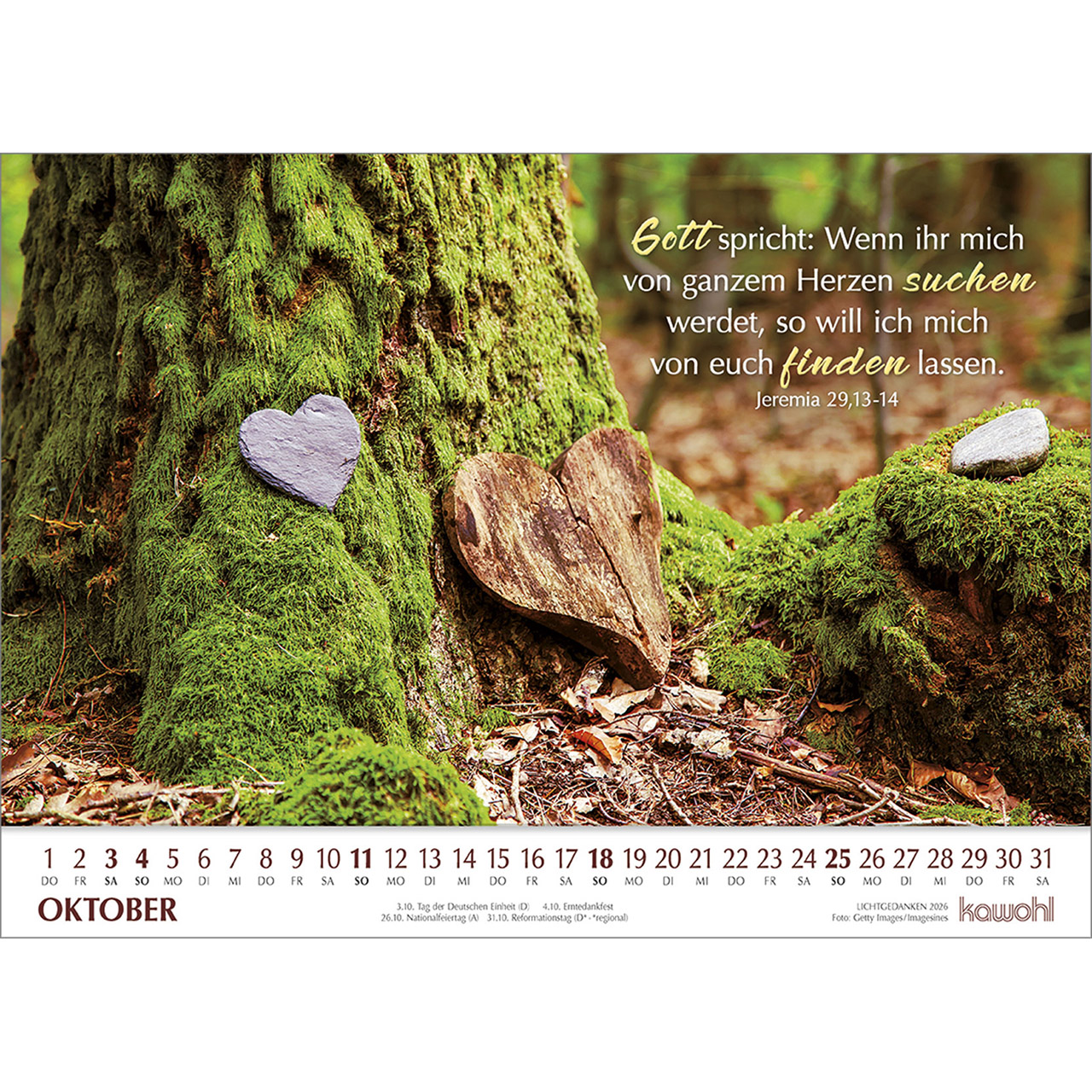 Wandkalender - Lichtgedanken 2026