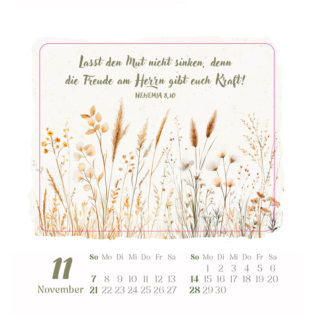 Aufkleberkalender - Kleine Freude im Herzen 2027 - Blumenaquarelle, Aquarellmotive mit Blumen