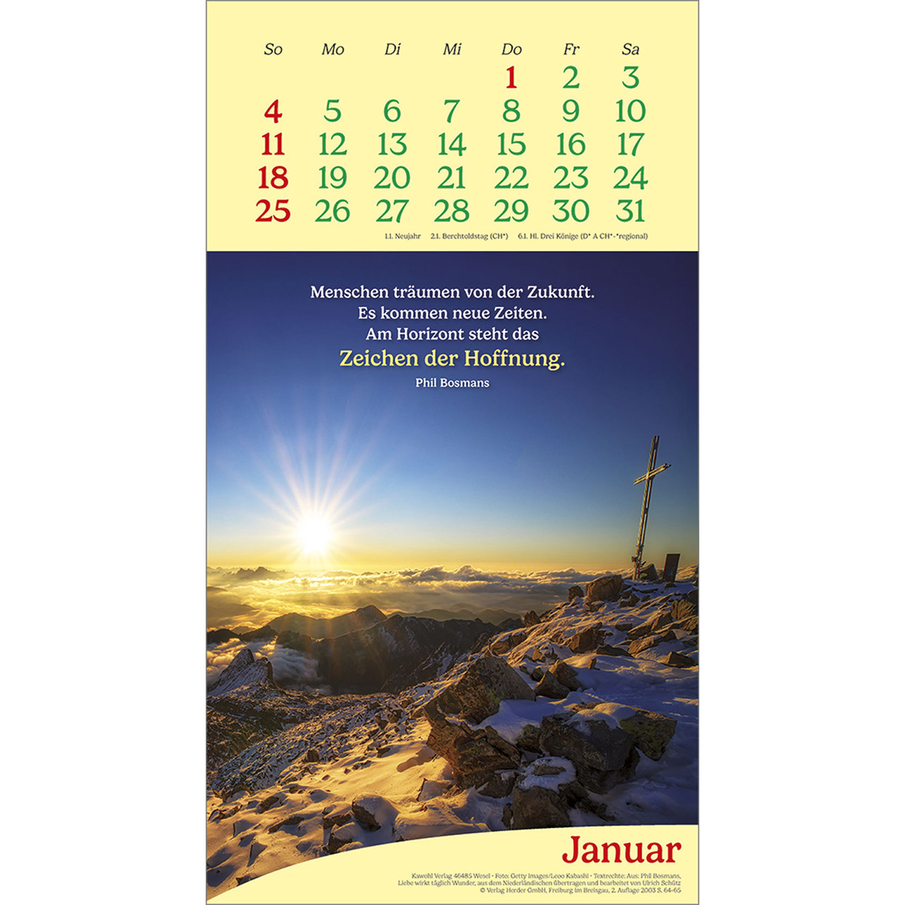 Wandkalender - Vitamine fürs Herz 2026