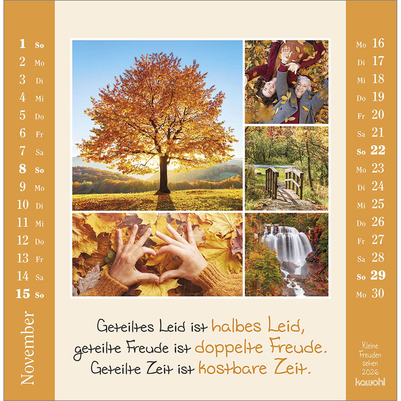 Postkartenkalender - Kleine Freuden sehen 2026