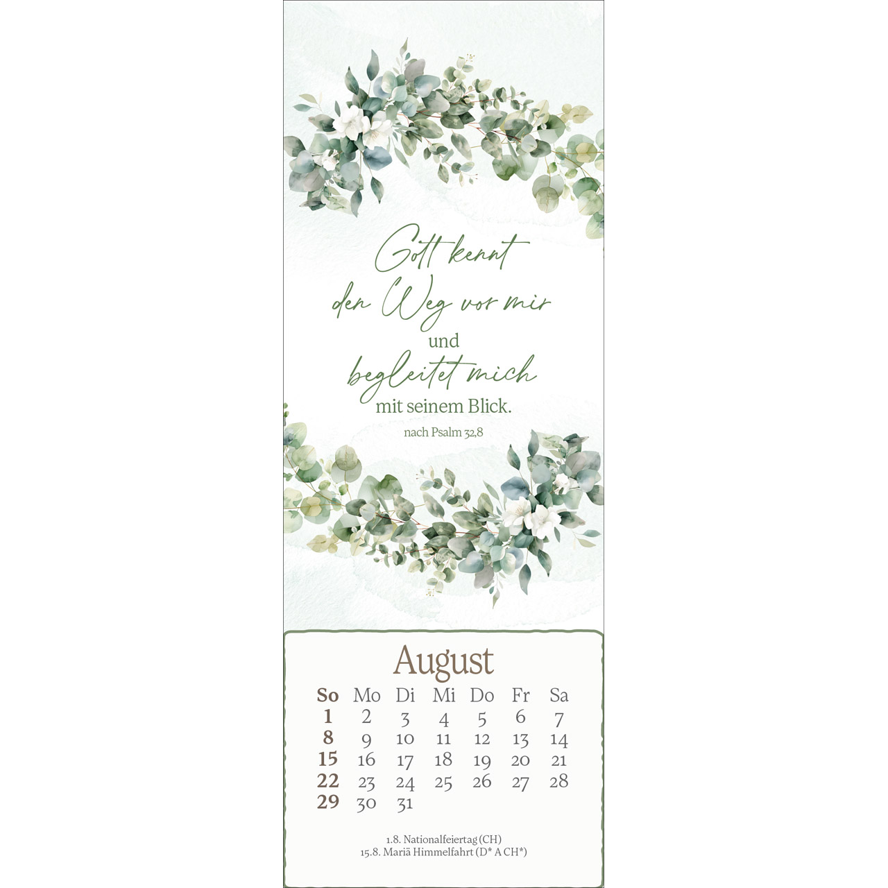 Lesezeichenkalender - Vor dich leg ich, was mich bewegt 2027