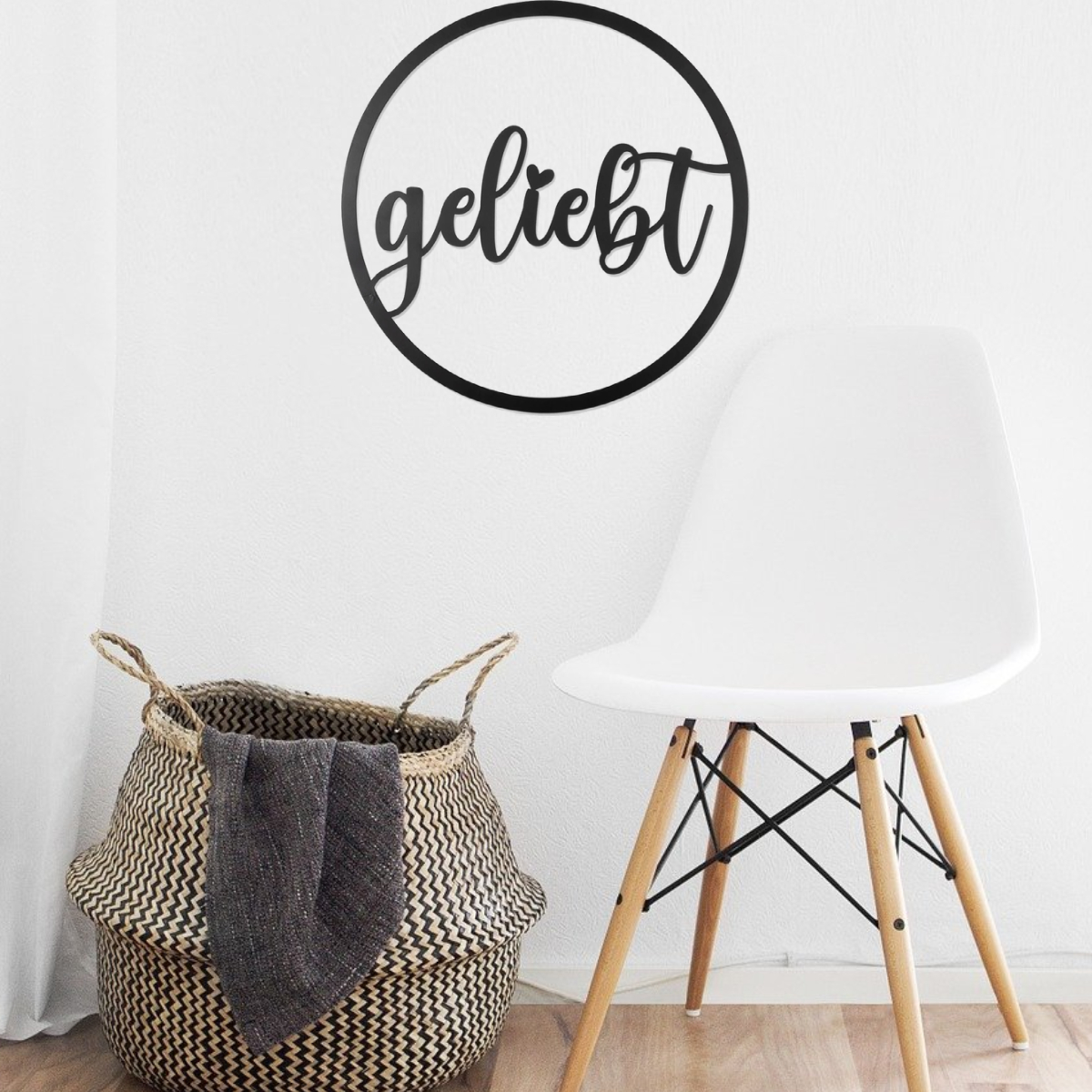 Wanddekoration - Dekowort 'geliebt'