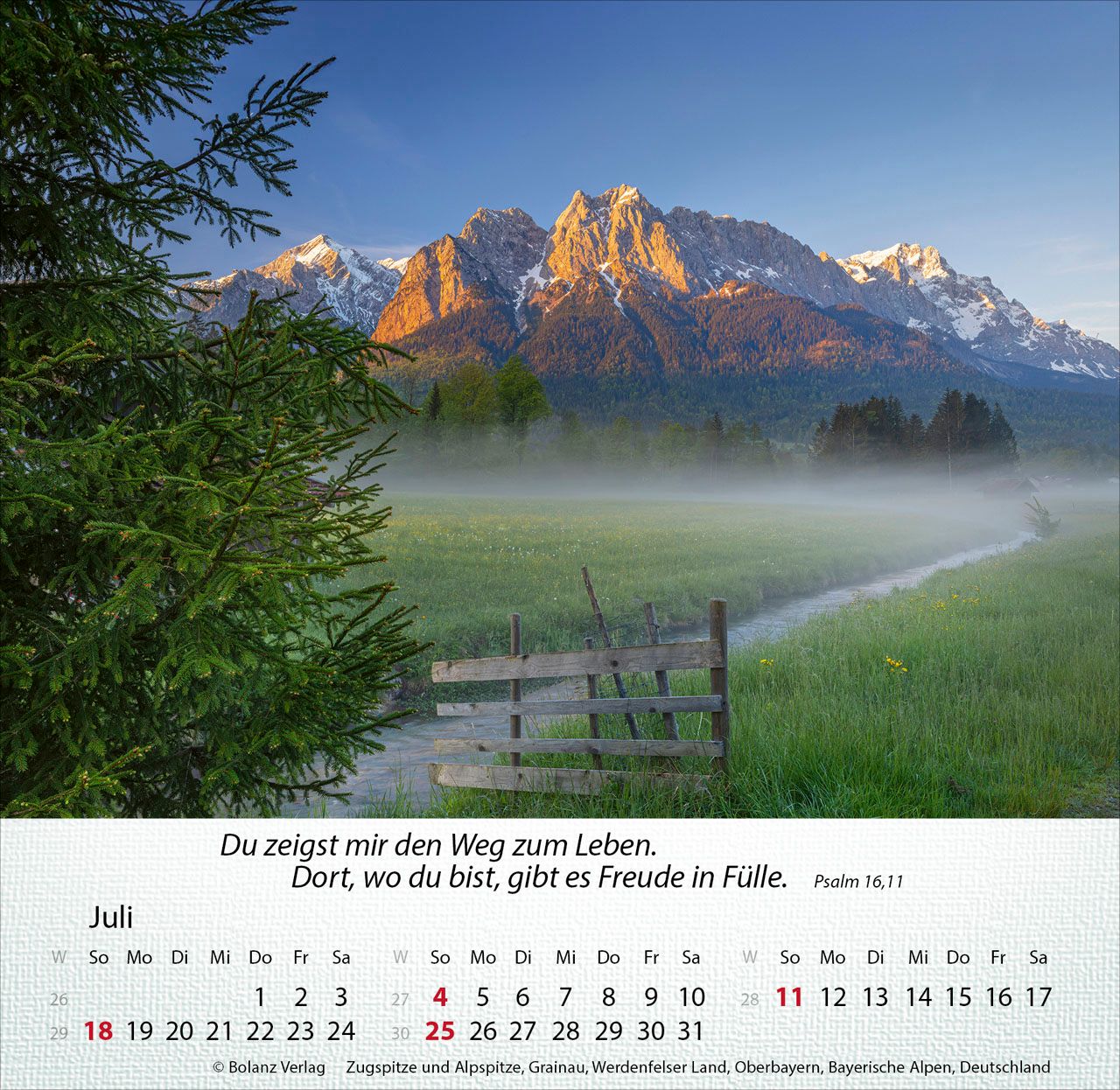 Tischkalender - Berge 2027 Tischkalender