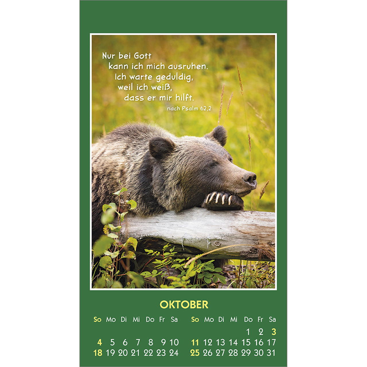 Aufkleberkalender - Hallo Du 2026 - Kaninchen Hase