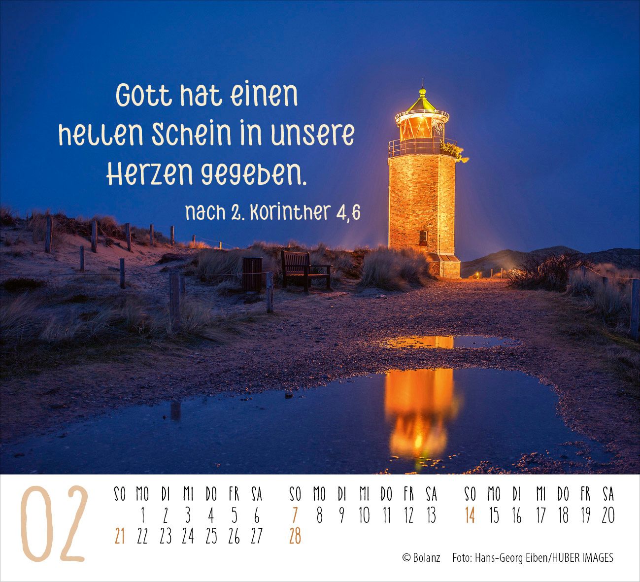 Aufstellkalender - Licht der Welt 2027 Minikalender