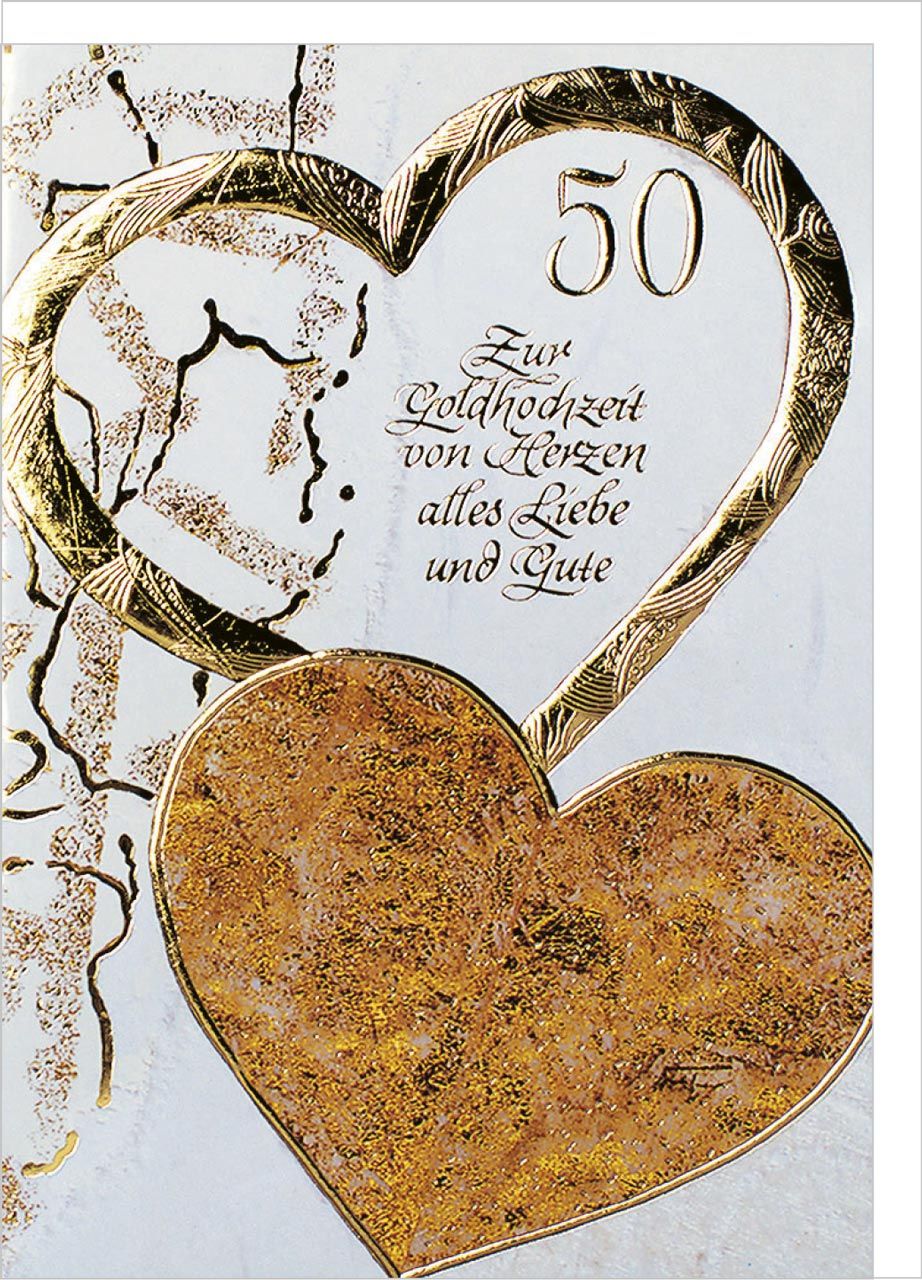 Faltkarte 'Zur Goldhochzeit'